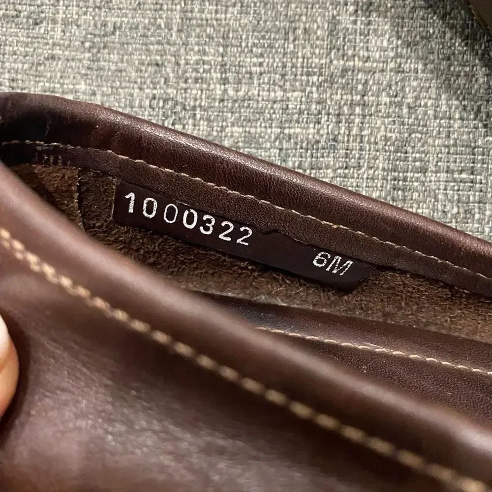 Gucci Dark Brown Leather Loafers with Gold Hardware